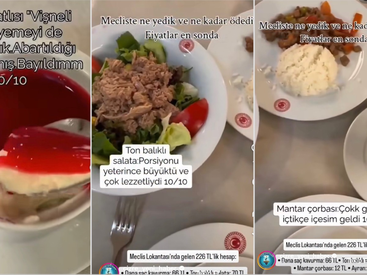 Meclis Lokantasında vekillerin 226 TL’lik dana sac kavurma, vişneli tayfır hesabı pes dedirtti