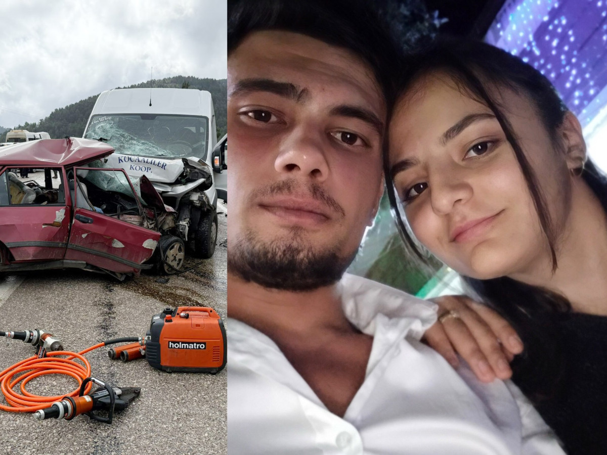 Kafa kafaya çarpışma faciası: Ceyda ve Mehmet Çelen bu arabada can verdiler