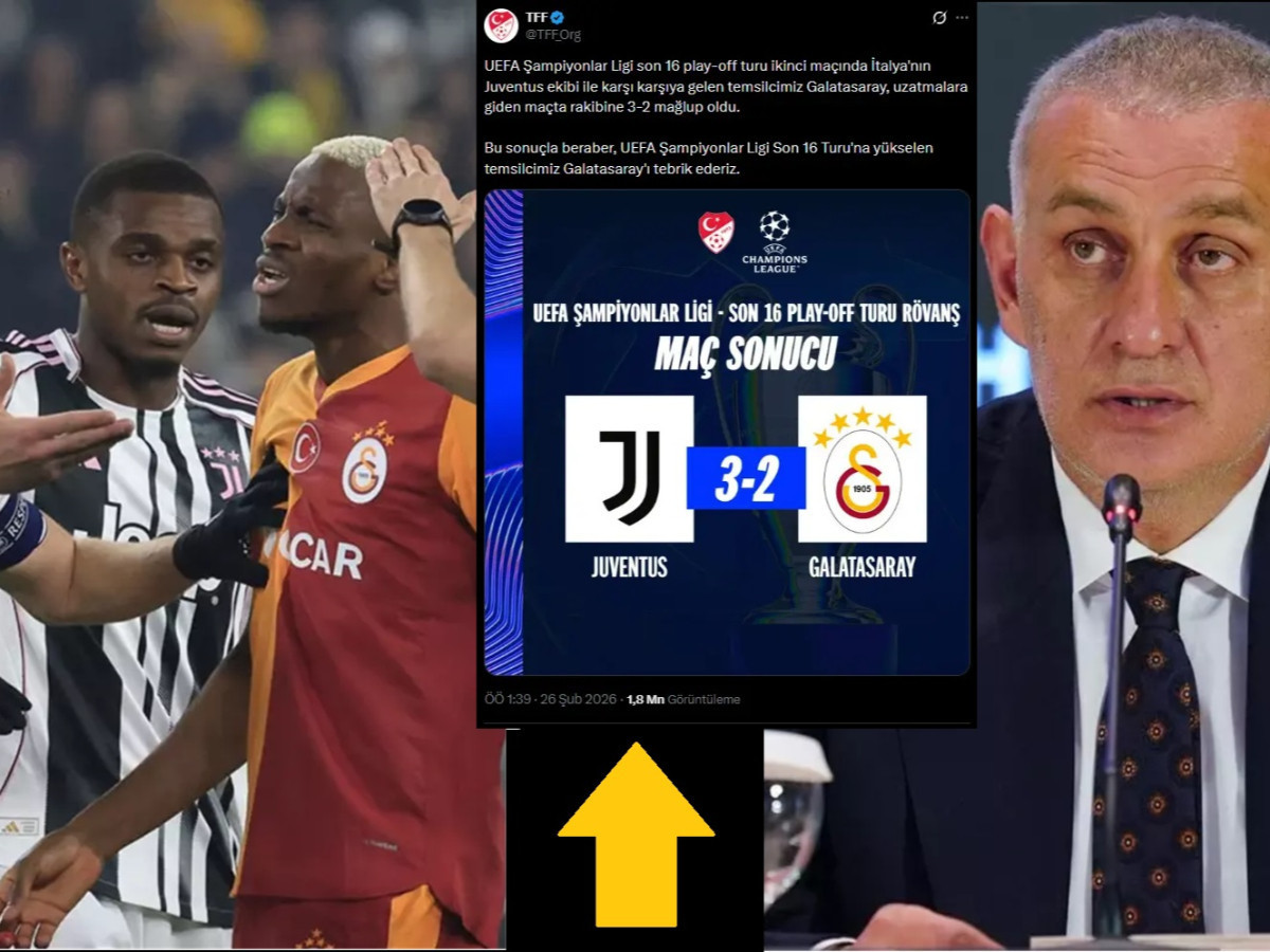 TFF'nin Galatasaray paylaşımına tepki yağıyor: Juventus'a çok mu üzüldünüz?