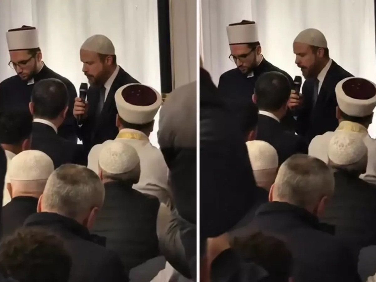 Üsküp Camii’nde teravih namazını Bilal Erdoğan kıldırdı