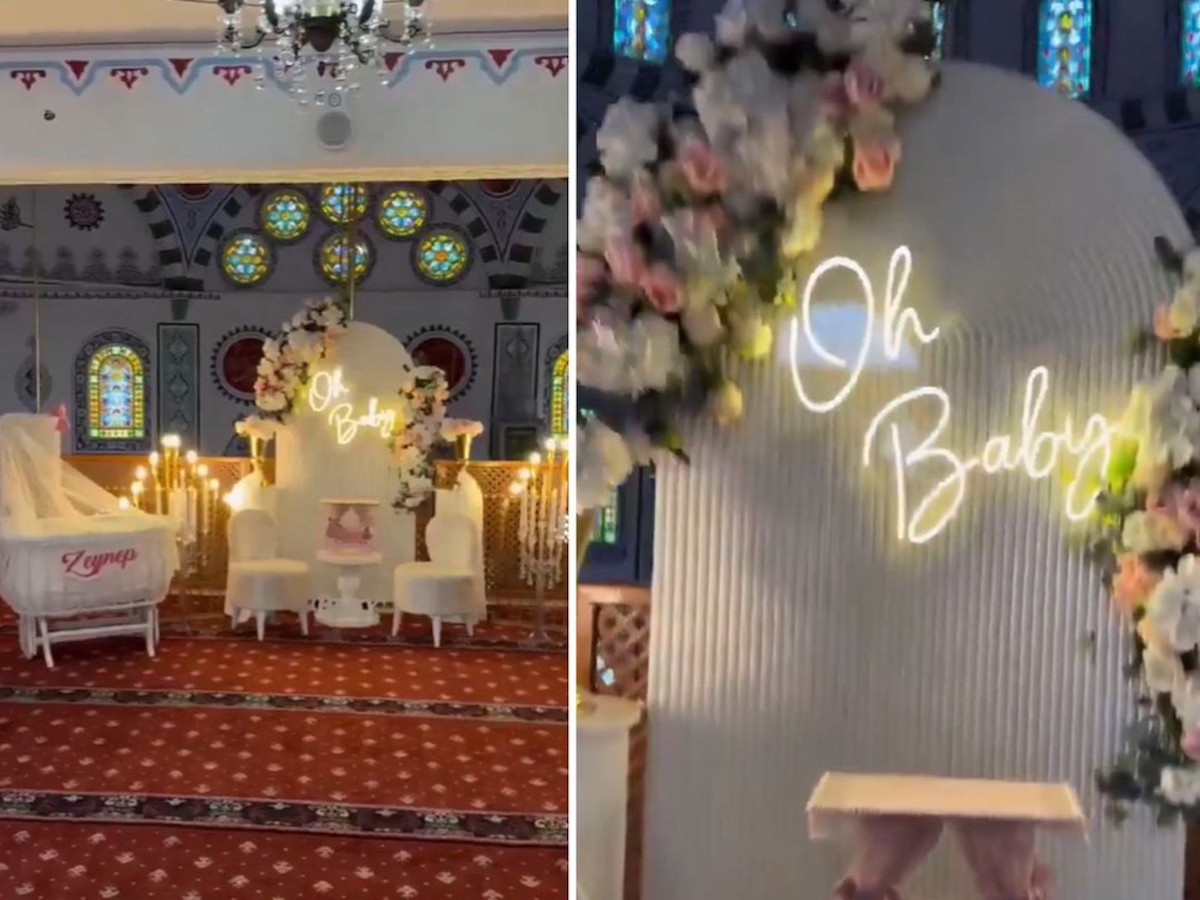 Camide şatafatlı baby shower kutlaması: Sosyal medya ayağa kalktı