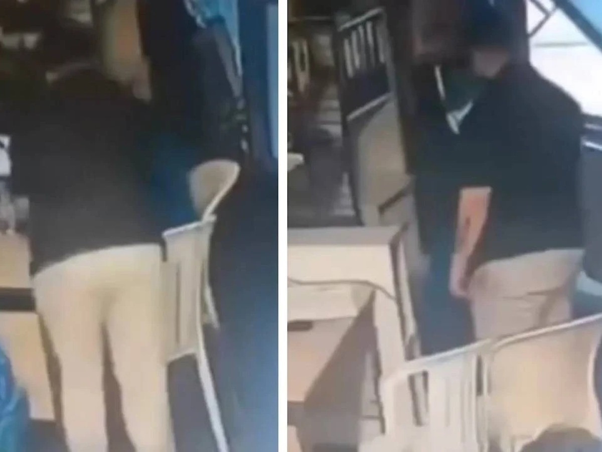 Zincir markette erkek yöneticiden kadın çalışana şiddet kamerada