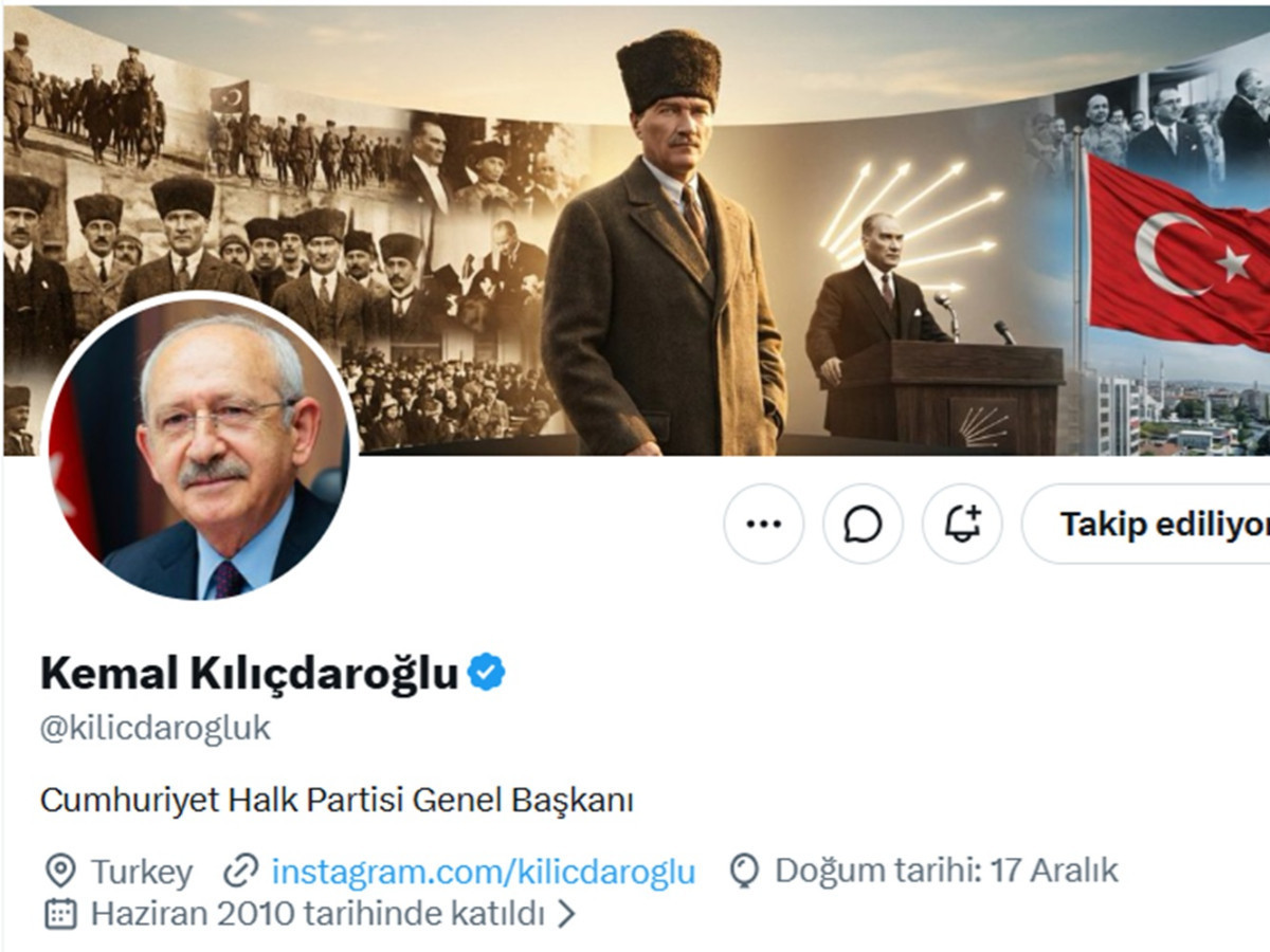 Kılıçdaroğlu X hesabında profilini yeniledi: Cumhuriyet Halk Partisi Genel Başkanı