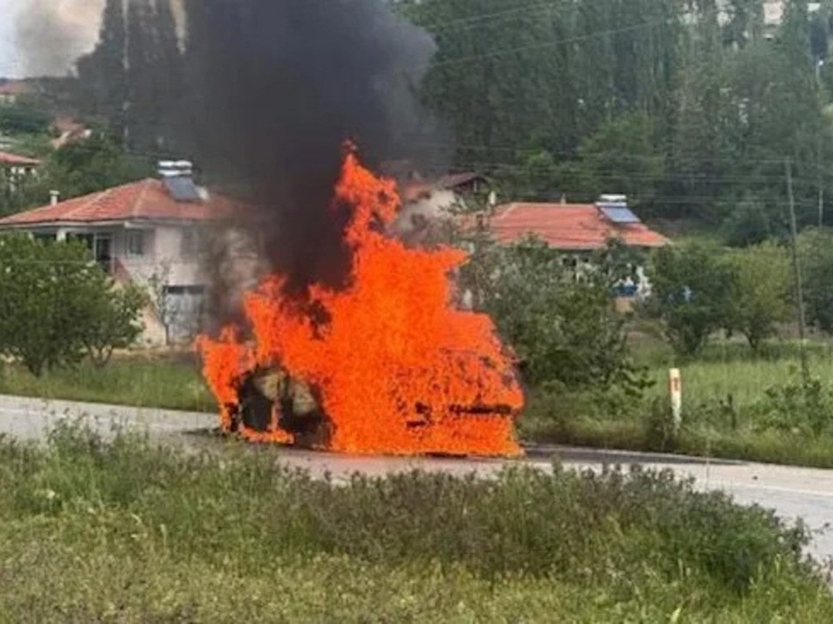 Korkunç kaza! Otomobil alev alev yandı, dede ve torun hayatını kaybetti