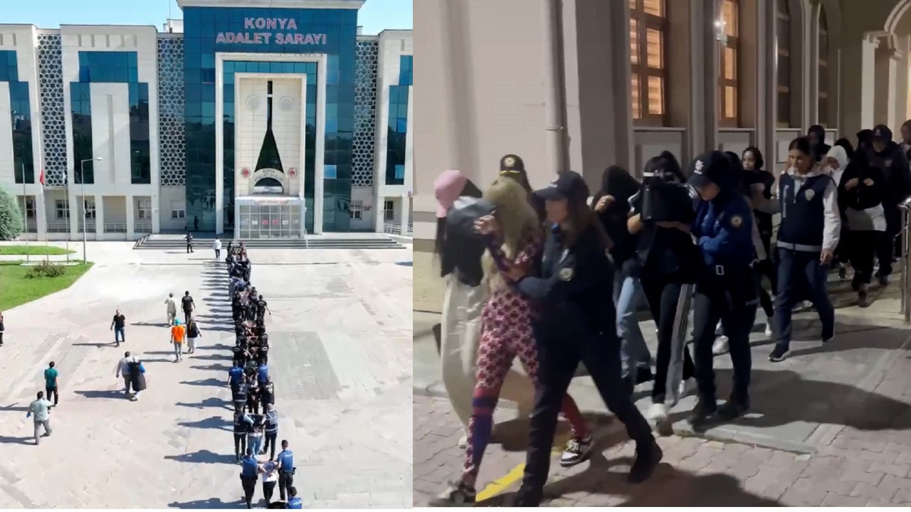 Hayat Rind Raksho Konya Adliyesi önünde şaşırtan fuhuş ordusu: 74 hayat kadını masaj ...
