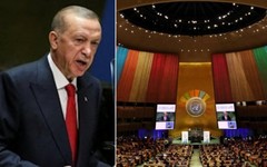 Erdoğan BM salonundaki renkleri LGBT sanmış