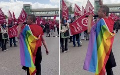İrfan Değirmenci 1 Mayıs’a LGBT bayrağıyla katıldı: Varoluşları sakıncalı görülenlere selam olsun