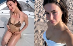 Çift Kişilik Oda'nın Nilüfer'i Devrim Özkan beyaz bikinisiyle sezonu açtı
