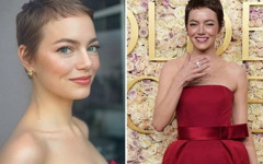 Oscar ödüllü oyuncu Emma Stone saçlarını kazıtırken gözyaşlarını tutamadı