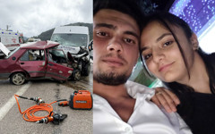 Kafa kafaya çarpışma faciası: Ceyda ve Mehmet Çelen bu arabada can verdiler