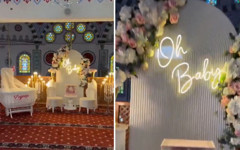Camide şatafatlı baby shower kutlaması: Sosyal medya ayağa kalktı