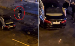 Sokak ortasında dövdüğü kadını zorla araca bindirmeye çalıştı