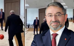 Büyükelçi ile futbol oynadı, sosyal medya makam odasını konuştu