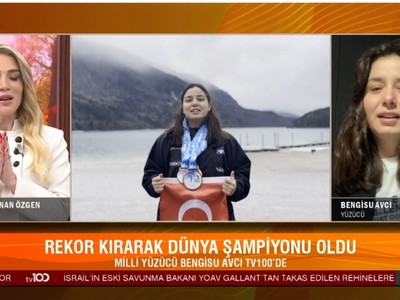 Şampiyon Milli yüzücü Bengisu Avcı tv100'e konuştu: Elleriniz donuyor