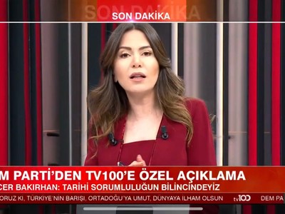 DEM Parti’den tv100’e flaş açıklama! Tuncer Bakırhan: Tarihe geçecek bir gün..