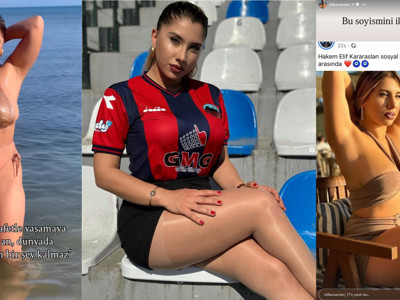 Türkiye'nin en ünlü kadın hakemi Elif Karaarslan o paylaşımı görünce isyan etti