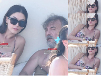 Oktay Kaynarca Bodrum'da plajda genç güzelle yakalandı