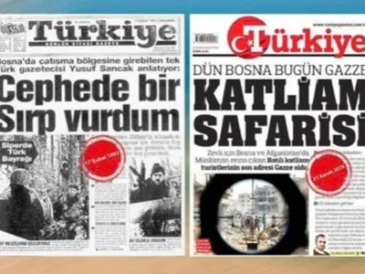 Katliam Safarisi manşeti atan Türkiye Gazetesi’ne Faruk Bidirici’den Bir Sırp vurdum hatırlatması