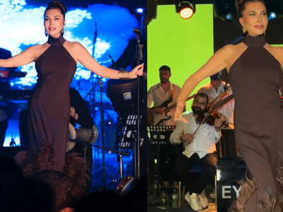 Ebru Yaşar Kayseri'de hem şıklığı hem performansıyla hayranlarını coşturdu