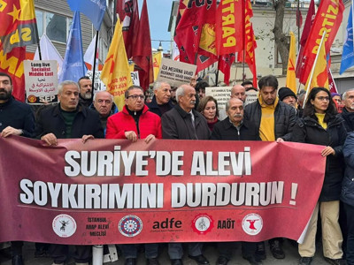 Suriye'de Alevilere yönelik saldırılar Kadıköy'de protesto edildi