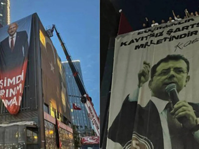 CHP İstanbul İl Başkanlığı'nda İmamoğlu pankartı indirildi