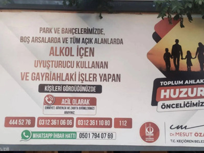 AKP'ye geçen Mesut Özarslan'dan dikkat çeken afiş: İhbar edin...