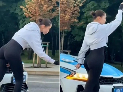 Trafik cezası aldı, kutlama yapar gibi dans etti