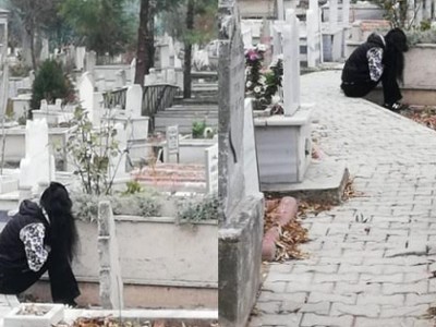 Mezarlıkta ağlayan kız tekrar ortaya çıktı