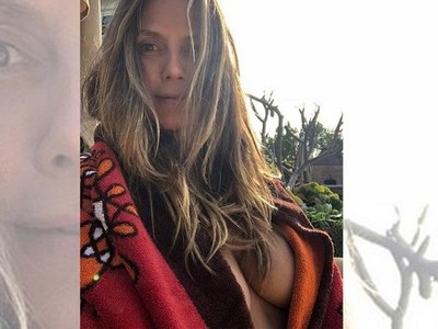 Heidi Klum'dan makyajsız ve cesur poz