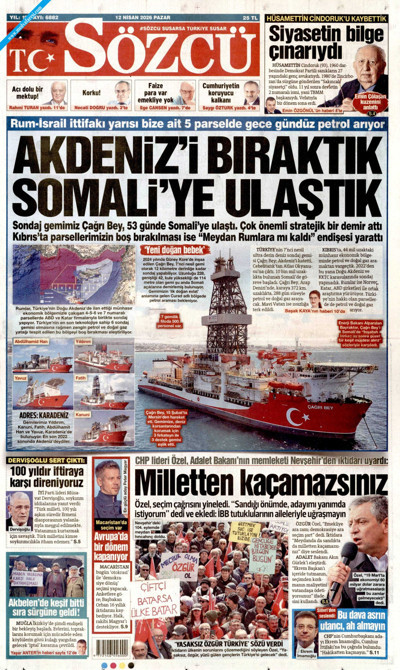 Sözcü Gazetesi Manşeti