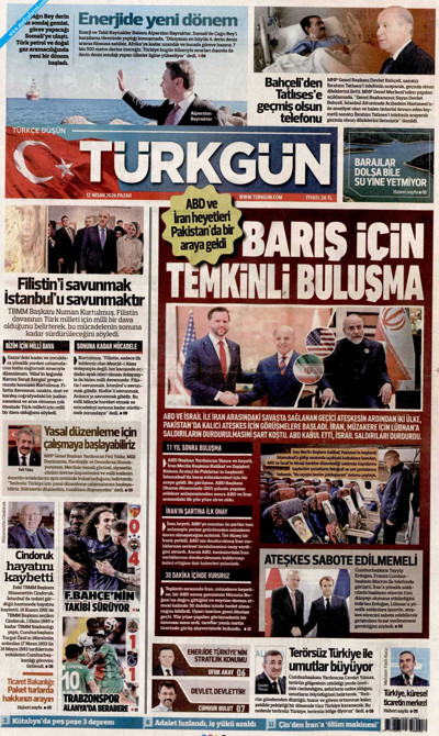Türkgün Gazetesi Manşeti