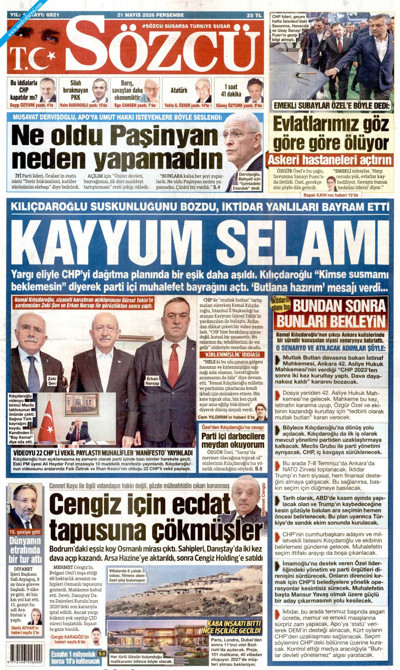 Sözcü Gazetesi Manşeti