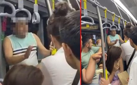 Metrobüste Taciz Skandalı! Kadının Fotoğraflarını Çekip...