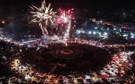 Şam'daki Yılbaşı Kutlaması İstanbul'dan daha renkli geçti
