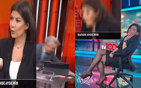 Canlı yayında korkutan kaza: Sunucu Hande Aydemir bir anda kendini yerde buldu!