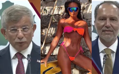 Erbakan ve Davutoğlu'nun bronz tenleri sosyal medyayı salladı! Eda Taşpınar yorumları olay oldu