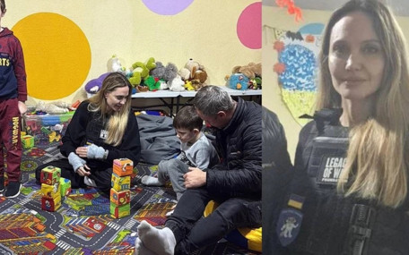 Kurşun geçirmez yelek giyen Angelina Jolie savaş bölgesinde gizli ziyaret gerçekleştirdi