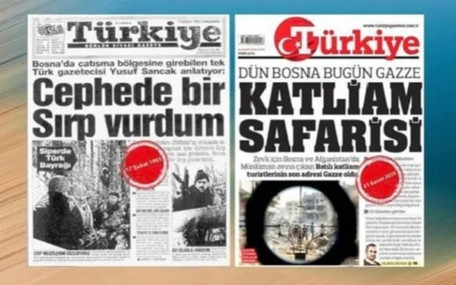 Katliam Safarisi manşeti atan Türkiye Gazetesi’ne Faruk Bidirici’den Bir Sırp vurdum hatırlatması
