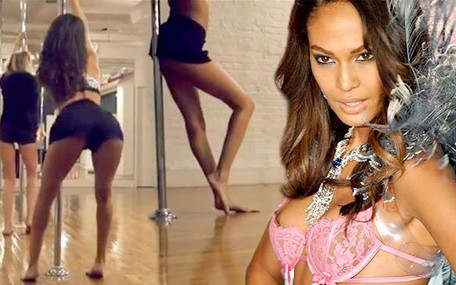 Victoria's Secret meleği Joan Smalls'un direk dansı rekor kırdı