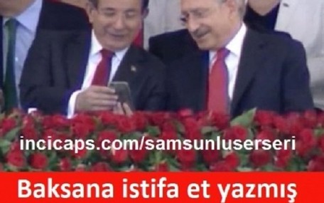 Erdoğan ve Davutoğlu capsleri