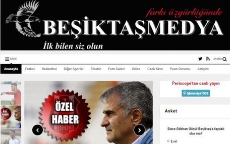 Beşiktaş taraftarlarına özel yeni haber sitesi