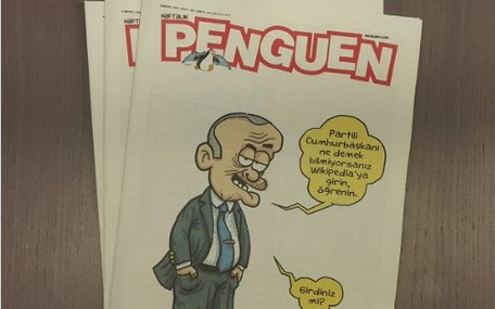 Penguen'den Wikipedia yasağına Partili Cumhurbaşkanı göndermesi!