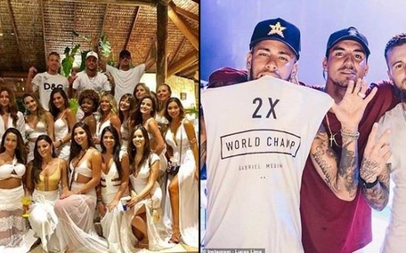 Neymar Melo ve Medina'dan olay yılbaşı paylaşımı! 26 kadınla birlikte...