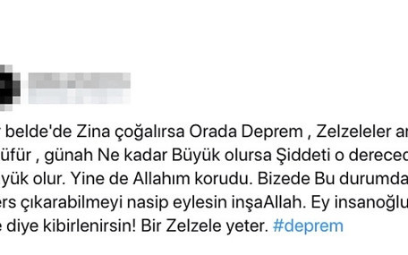 Skandal: İzmir ve Denizli’deki depremi zinaya ve alkole bağladılar