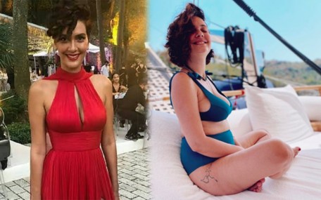 Bergüzar Korel kilolu ve selülitli bikini pozlarıyla yıktı geçti