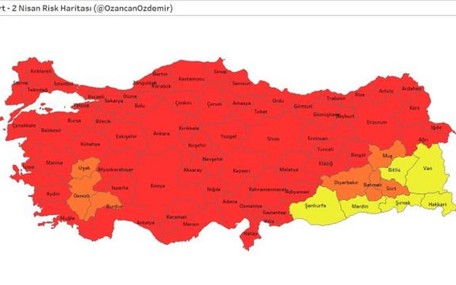 Yeni Risk Haritası: Mavi İl Kalmadı, 68 Şehir Kırmızı Kategoride