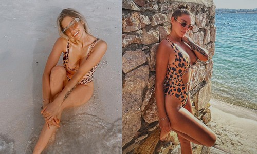 Survivor Asena leopar desenli bikinisiyle plajı salladı