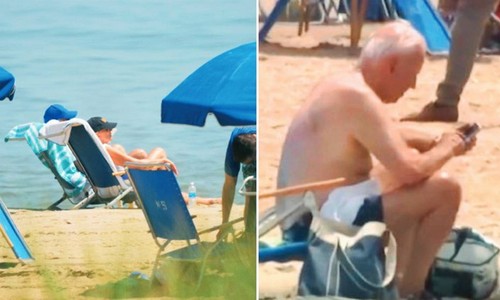 Joe Biden halk plajında denize girdi, Şemsiye ve şezlong parası da vermedi