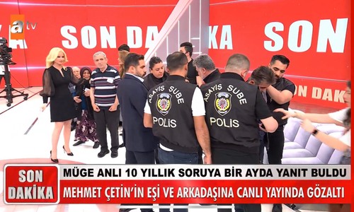 Stüdyoda Bayram ve Derya’ya gözaltı şoku: Müge Anlı’da Mehmet Çetin cinayetinde flaş gelişme