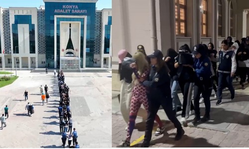 Konya Adliyesi önünde şaşırtan fuhuş ordusu: 74 hayat kadını masaj salonlarında...
